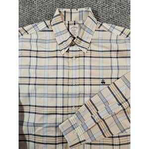 Brooks Brothers Mens Madison Fit Plaid Shirt All‎ Cotton The Original Polo Shirt